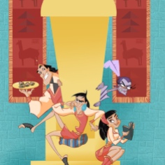 "The Emperor's New Groove/School" Fanart colored with Photoshop