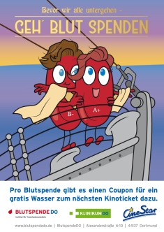 Illustration/Poster für Blutspende DO und CineStar